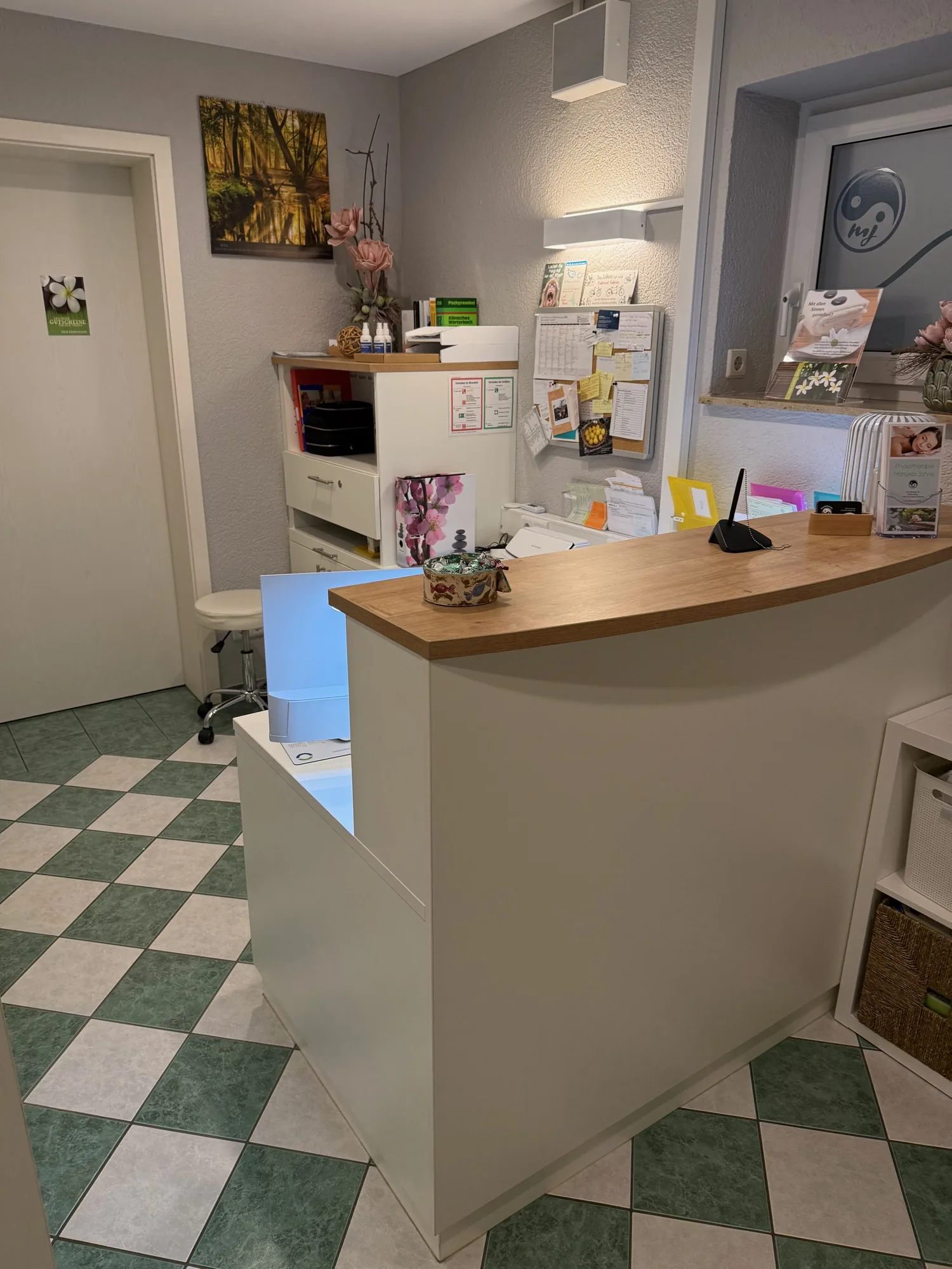 Empfangstresen der Physiotherapie Manuela Johne in Aue-Bad Schlema